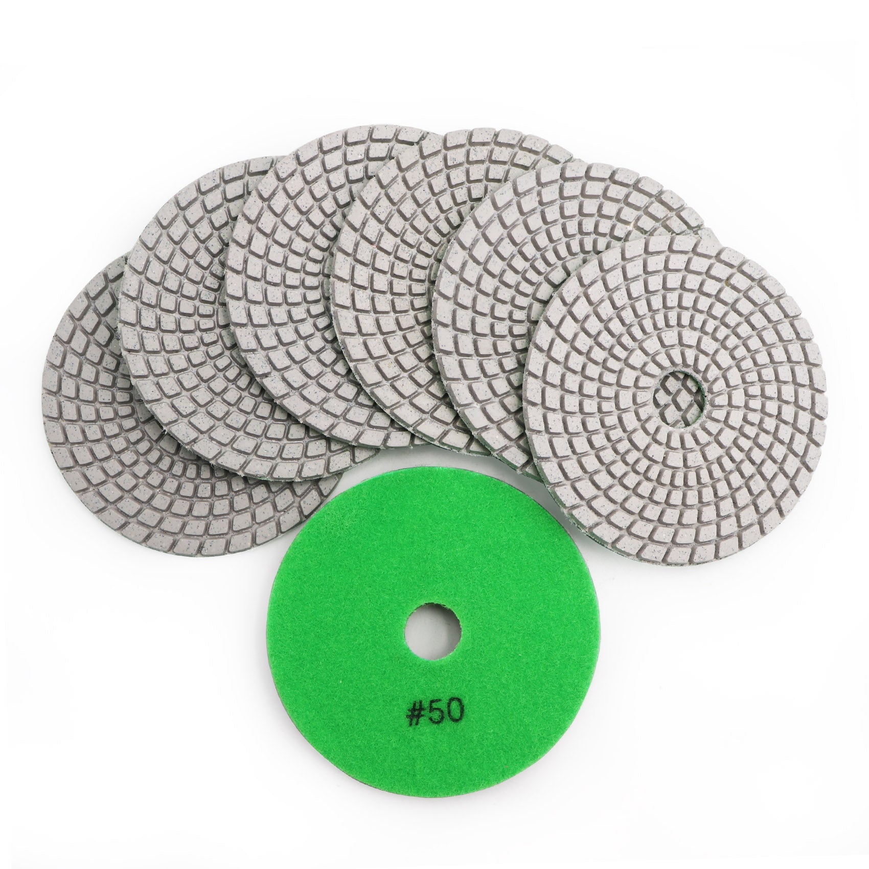 SHDIATOOL Diamond Polishing Pads for Marble Granite Dia 4"/100mm 7pcs/set - SHDIATOOL