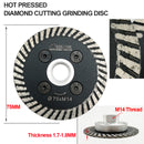 3"/75mm Diamond Mesh Turbo Rim Blade with Removable Flange Carving Granite Marble 2pcs - SHDIATOOL