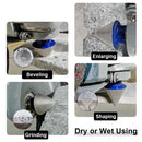 SHDIATOOL Diamond Beveling Chamfer Bits 5/8-11 thread for Granite Marble Tiles Existing Holes Enlarging Polishing Shaping USA Warehouse - SHDIATOOL