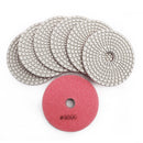 SHDIATOOL Diamond Polishing Pads for Marble Granite Dia 4"/100mm 7pcs/set - SHDIATOOL