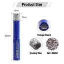 SHDIATOOL Diamond Drill Core Bits with Triangle Shank for Porcelain Tile Ceramic Granite Marble Masonry Stone Diamond Hole Saw 5pcs 6/8/10mm - SHDIATOOL
