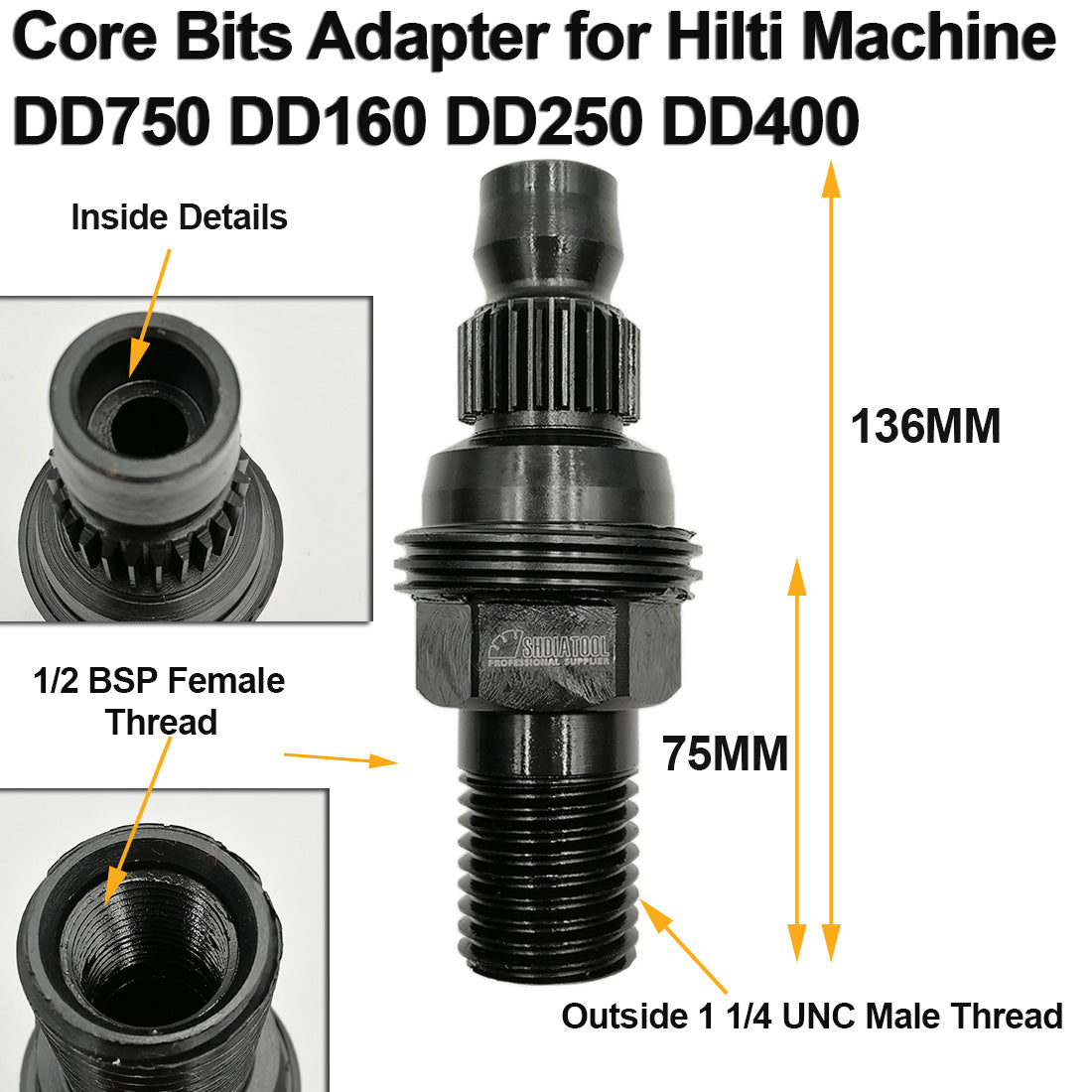 SHDIATOOL DIAMOND CORE DRILL ADAPTER for Hilti - DIATOOL