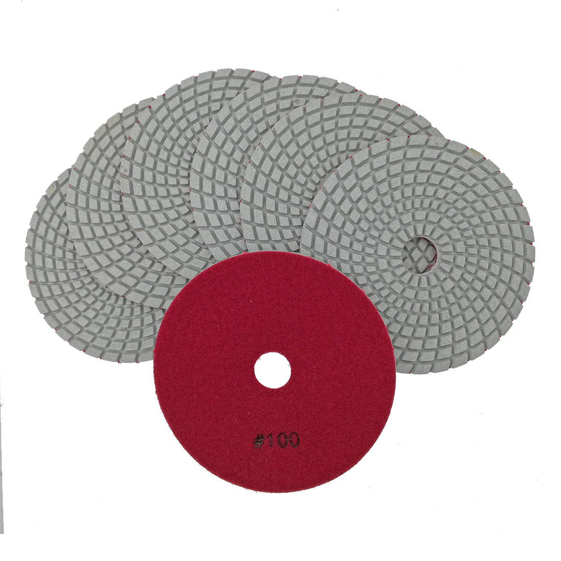 SHDIATOOL 5" Diamond Polishing Pads White Resin Bond for Marble Granite Wet Diamond Sanding Disc Pack of 6pcs or 7pcs - SHDIATOOL