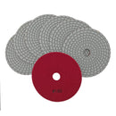 SHDIATOOL 5" Diamond Polishing Pads White Resin Bond for Marble Granite Wet Diamond Sanding Disc Pack of 6pcs or 7pcs - SHDIATOOL