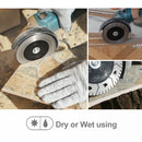 SHDIATOOL Granite Turbo Cutting Blades Two-in-One Design Cut Grind Sharpen Marble Concrete and Bricks 3" 4.5" 5" 7" 9" - SHDIATOOL
