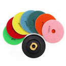 SHDIATOOL Diamond Polishing Pads for Marble Granite Dia 4"/100mm 7pcs/set - SHDIATOOL