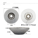 SHDIATOOL Vacuum Brazed Diamond Grinding Wheel with M14 or 5/8"-11 Thread for Marble Granite Quartz Ceramic Tile Stone Concrete - SHDIATOOL