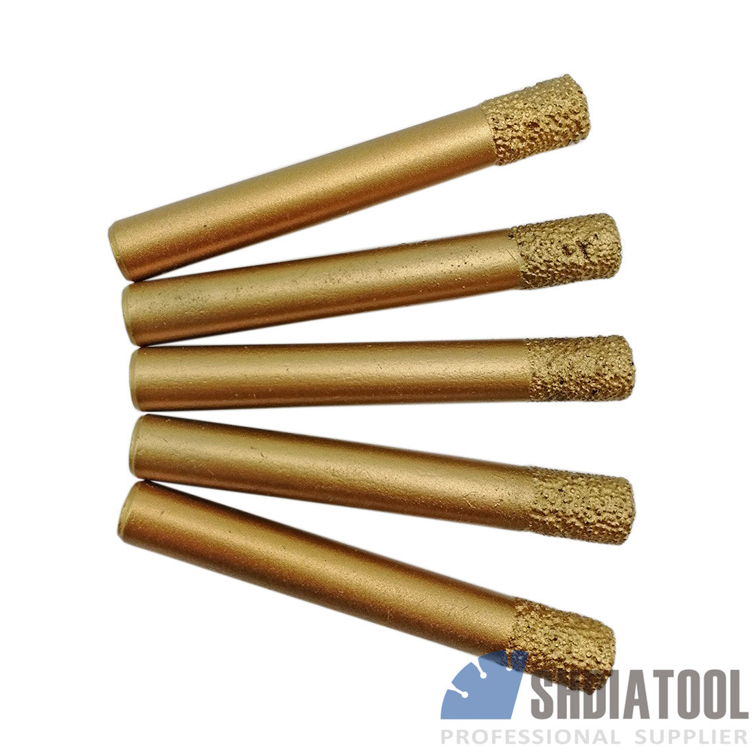 5pc CNC Vacuum Brazed Diamond Flat-end straight knife Engraving Bits for marble - DIATOOL