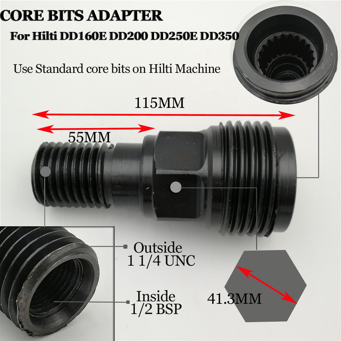 SHDIATOOL DIAMOND CORE DRILL ADAPTER for Hilti - DIATOOL