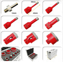 SHDIATOOL Red Diamond Drill Core Bits Kit with Box and an Adapter for Tile Porcelain Granite Marble Spain Warehouse - SHDIATOOL