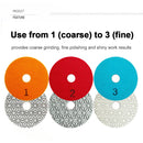 SHDIATOOL 3 Step 4" Diamond Polishing Pads for Marble Soft Stone Floor - SHDIATOOL