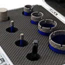 SHDIATOOL Diamond Drill Core Bits Set with 5/8-11 Thread for Porcelain Tile Granite Marble Ceramic 8pcs/Box Dia 6/6/20/25/35/50mm+20mm Finger Bit+SDS Adapter - SHDIATOOL