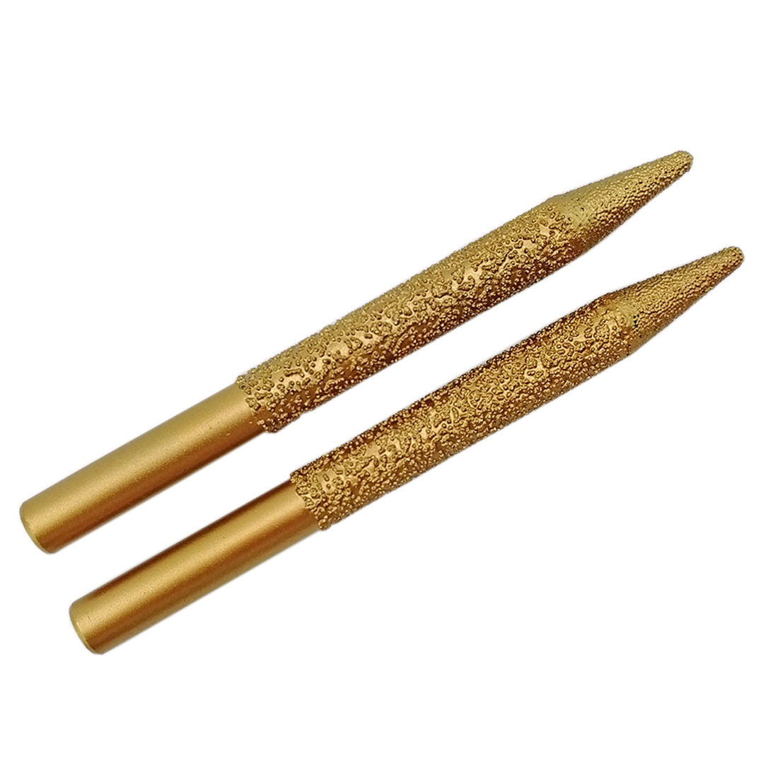 2pcs CNC Vacuum Brazed Diamond Cone Type with Ball End Engraving Bits for Granite Marble Ceramic - SHDIATOOL