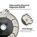 SHDIATOOL Granite Turbo Cutting Blades Two-in-One Design Cut Grind Sharpen Marble Concrete and Bricks 3" 4.5" 5" 7" 9" - SHDIATOOL