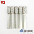 Diamond Grinding Head Diamond Burrs for Granite Stone 5pcs/set - DIATOOL