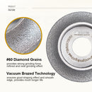 3"/75mm Vacuum Brazed Diamond Grinding Wheel Demi-bullnose Edge Profile 1pc - SHDIATOOL