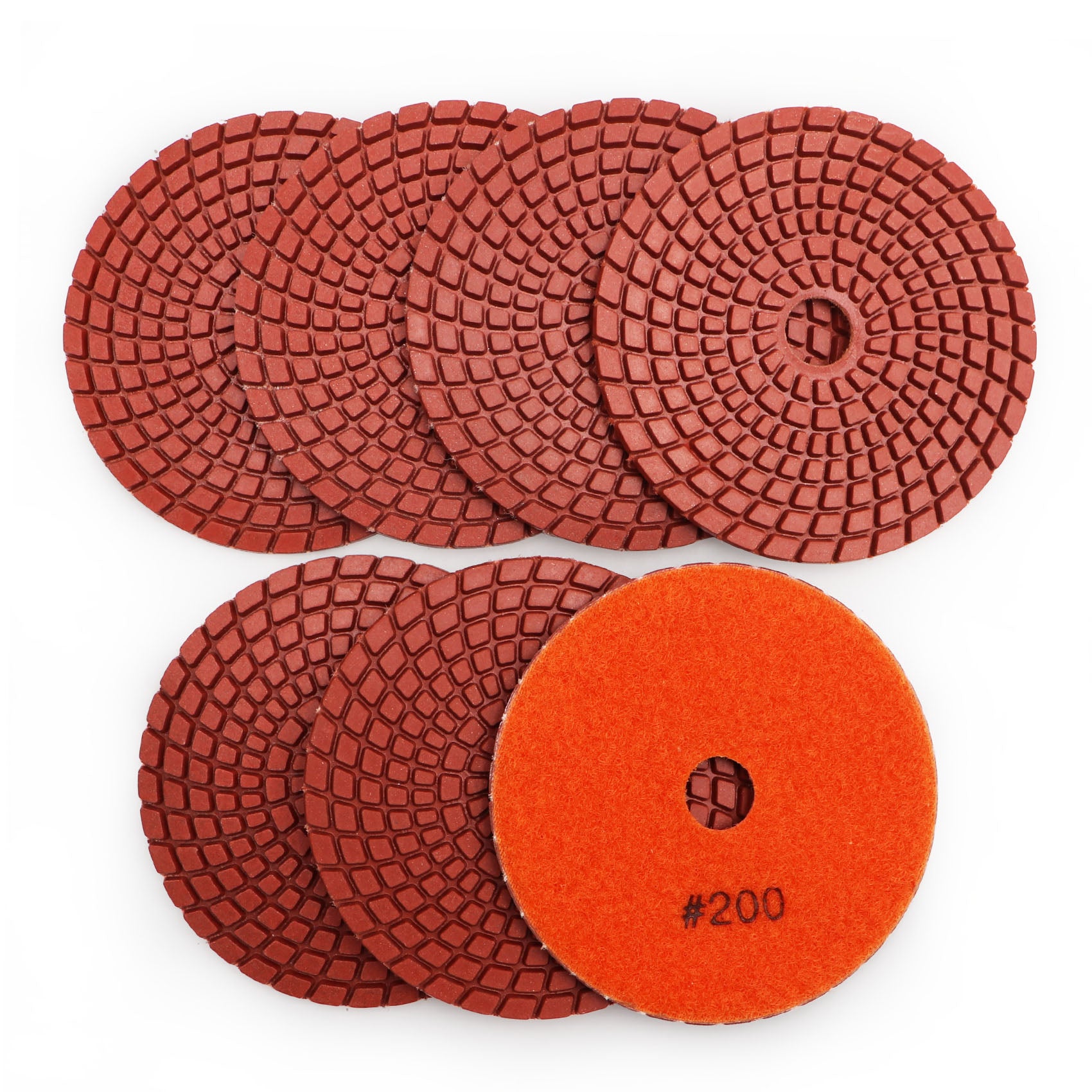 SHDIATOOL Diamond Polishing Pads for Marble Granite Dia 4"/100mm 7pcs/set - SHDIATOOL