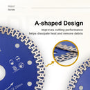 SHDIATOOL Hot Pressed A-Shape Mesh Turbo Diamond Blade Dia115/125mm Bore 22.23mm for Tile Marble Masonry - SHDIATOOL