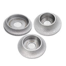 3"/75mm Vacuum Brazed Diamond Grinding Wheel Demi-bullnose Edge Profile 1pc - SHDIATOOL