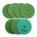 SHDIATOOL Diamond Polishing Pads for Marble Granite Dia 4"/100mm 7pcs/set - SHDIATOOL