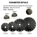 SHDIATOOL Diamond Cut Off Wheels for All Purpose Demolition/Rescue Saw Blades 4.5''/5''/7''/9'' - SHDIATOOL