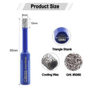 SHDIATOOL Diamond Drill Core Bits with Triangle Shank for Porcelain Tile Ceramic Granite Marble Masonry Stone Diamond Hole Saw 5pcs 6/8/10mm - SHDIATOOL