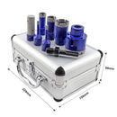 SHDIATOOL Diamond Drill Core Bits Set with 5/8-11 Thread for Porcelain Tile Granite Marble Ceramic 8pcs/Box Dia 6/6/20/25/35/50mm+20mm Finger Bit+SDS Adapter - SHDIATOOL
