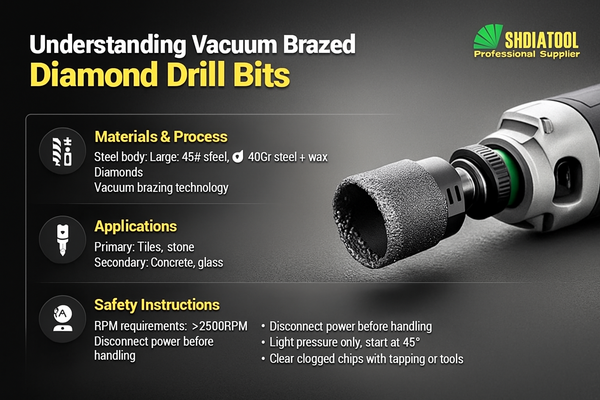 3 min to Know Everything About Vaccum Brazed Drill Bits: 2025 Shdiatool Diamond Hole Saw Guide