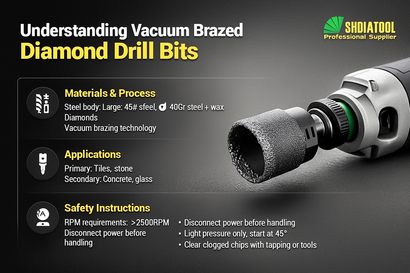 3 min to Know Everything About Vaccum Brazed Drill Bits: 2025 Shdiatool Diamond Hole Saw Guide