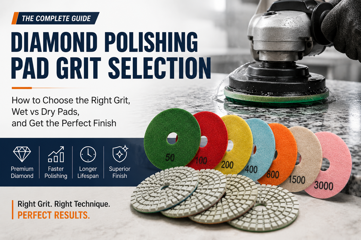 How to Choose the Right Diamond Polishing Pad Grit: Wet vs Dry Pads and Professional Polishing Tipsv