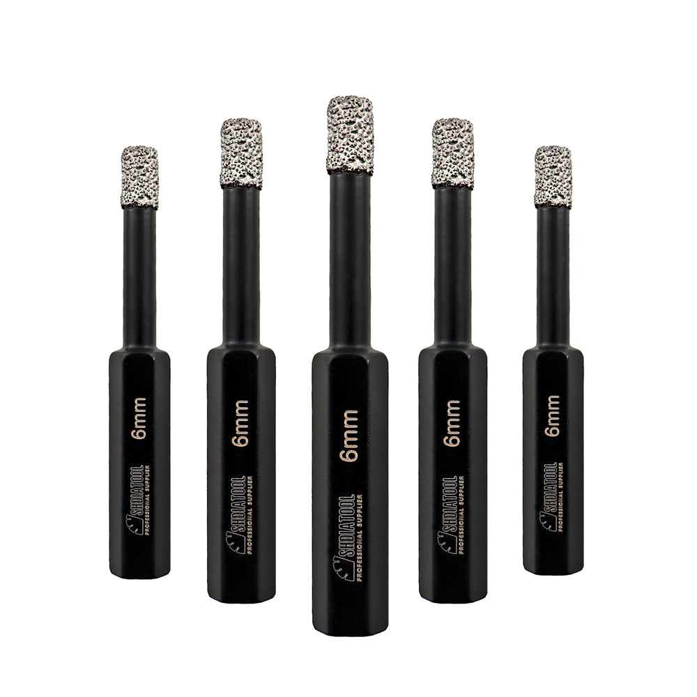 Diamond Drilling Bits 5pcs Ceramic Granite Marble Core Bit Hole Saw Hexagon Shank