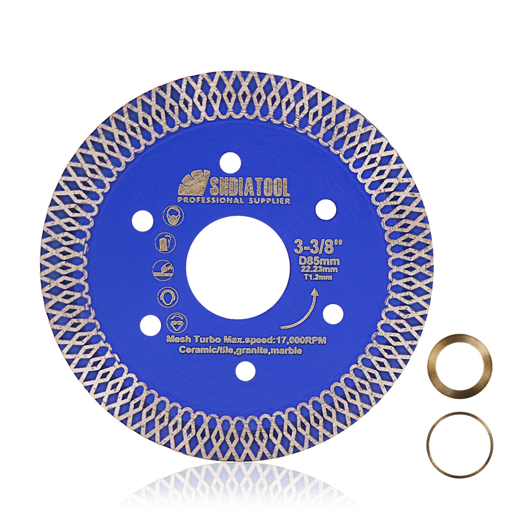 85MM X Mesh Turbo Diamond Saw Blade for Marble Ceramic Porcelain Tile SHDIATOOL - SHDIATOOL