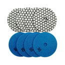 SHDIATOOL 8pcs/set 4 inch Dry Diamond Polishing Pad for Granite Marble