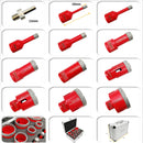SHDIATOOL Red Diamond Drill Core Bits Kit for Tile Porcelain Granite M14 Thread - SHDIATOOL