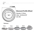 3"/75mm Vacuum Brazed Diamond Convex Wheel for Grinding Concrete Marble Granite 2pcs - SHDIATOOL