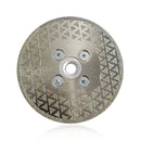 SHDIATOOL Electroplated Diamond Cutting & Grinding Disc Single Side Coated with M14 or 5/8-11 Flange for Granite Marble - SHDIATOOL
