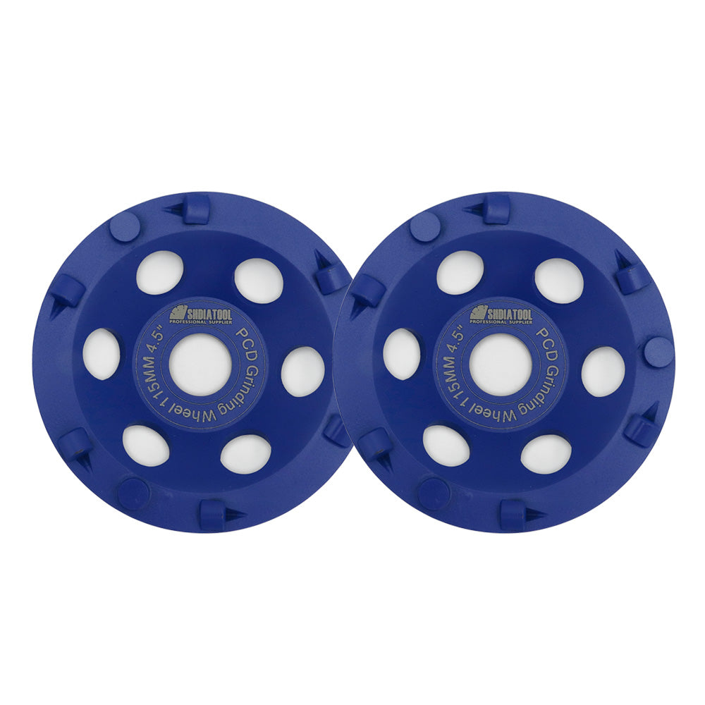 SHDIATOOL PCD Grinding Cup Wheel for Remove Epoxy Glue Mastic Paint and Concrete Floor Surface Coating Bore 22.23mm Available 4.5" 5" - SHDIATOOL