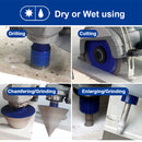 Shdiatool 11pcs 6-65MM Diamond 5/8-11 Drill Bit Kit 4.5 inch X Mesh Cutting Saw Blade for Ceramic Tile Porcelain Tile Marble