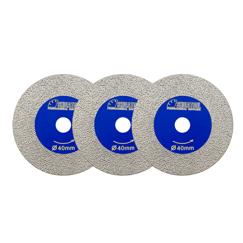 SHDIATOOL 3PCS Diamond Engraving Saw Blade 30/40/50mm Marble Granite Glass Cutting Disc Flexible Convenient