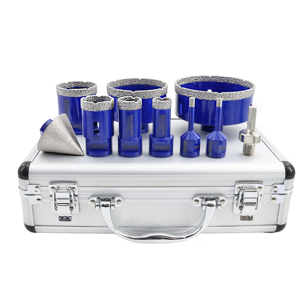 1set/10pcs Diamond Drill Core Bits Granite Marble Ceramic Hole Saw M14 Thread - SHDIATOOL
