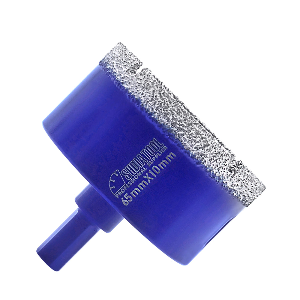 SHDIATOOL Diamond Drill Core Bits with Triangle Shank for Porcelain Tile Ceramic Granite Marble Masonry Stone Diamond Hole Saw Dia 20-68mm - SHDIATOOL