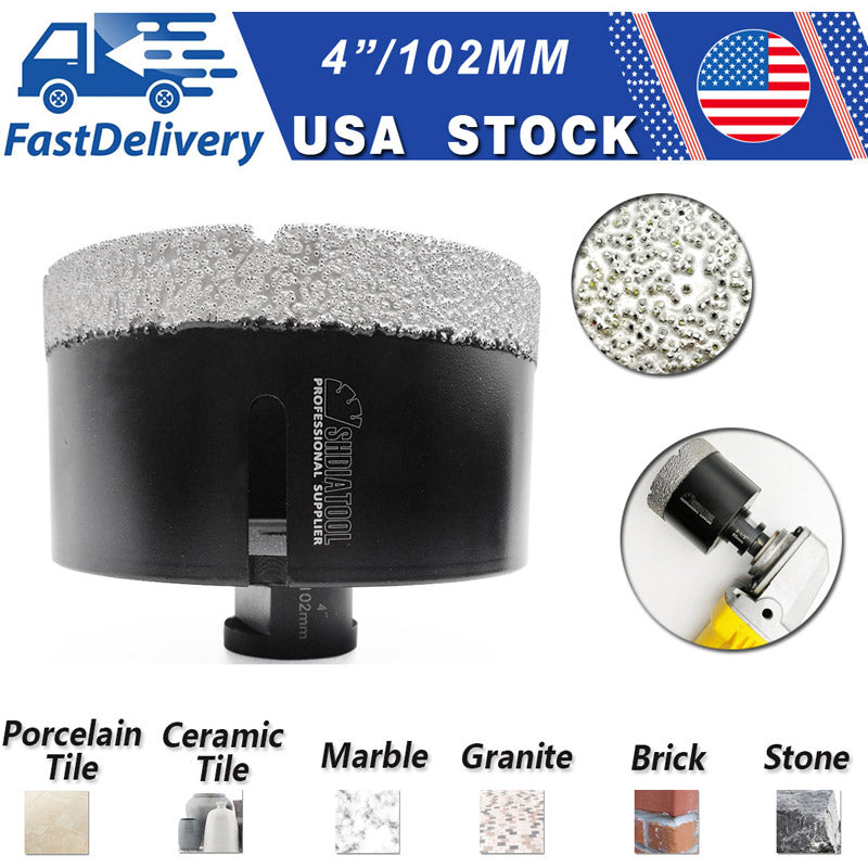 Diamond Core Drill Bits for Porcelain Ceramic Brick Hole Saw 1/4 inch to 6 inch 5/8-11 - SHDIATOOL