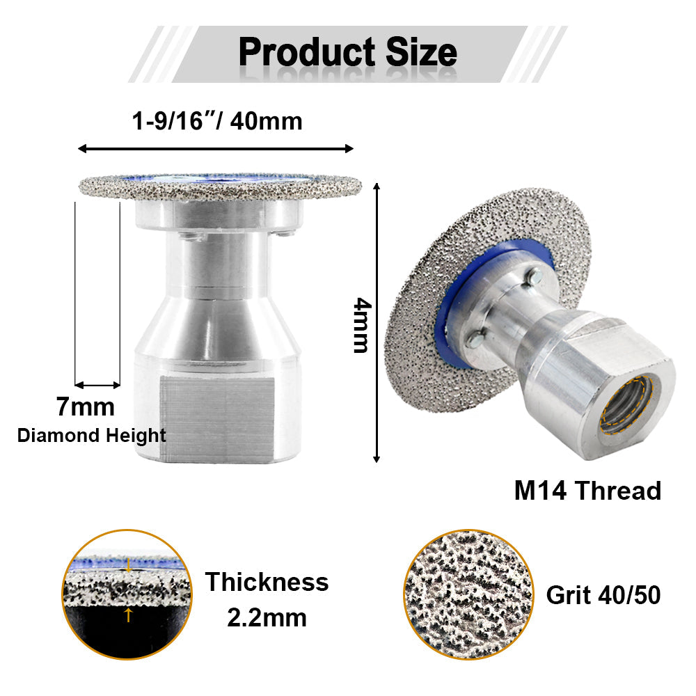 Diamond Engraving Saw Blade 40/50mm for Marble Granite M14 or 5/8"-11 Flange - SHDIATOOL