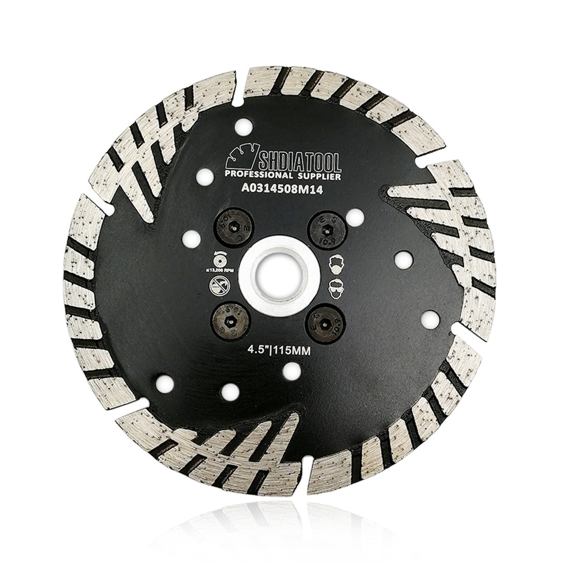 Turbo Blade with Slant Protection Teeth Cutting Granite Marble Concrete 4" 4.5" 5" 7" 9" - SHDIATOOL