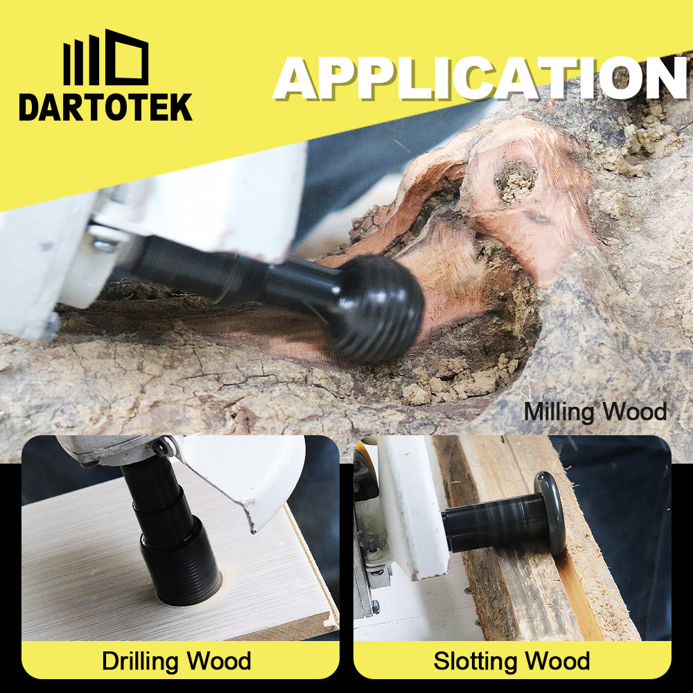 DARTOTEK File Drill Bits Wood Carving Bits Grinding Head Engraving Groove Countertop Woodworking Abrasive Tool Angle Grinder