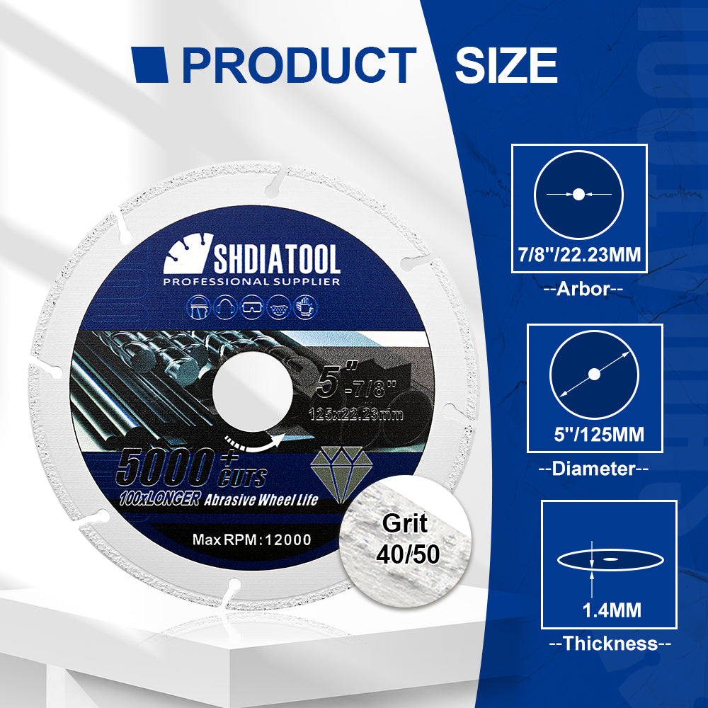 Diamond Metal Cutting Disc 3"/4"/4.5"/5" for Steel Tube Iron Rebar  Saw Blade