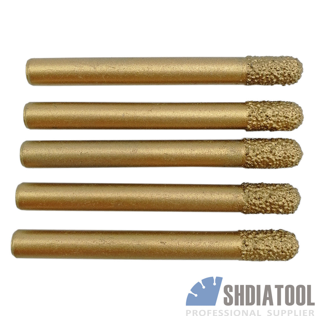 Diamond Cylinder Ball-end Cutter Engraving Bits 5pc CNC  for Marble - SHDIATOOL