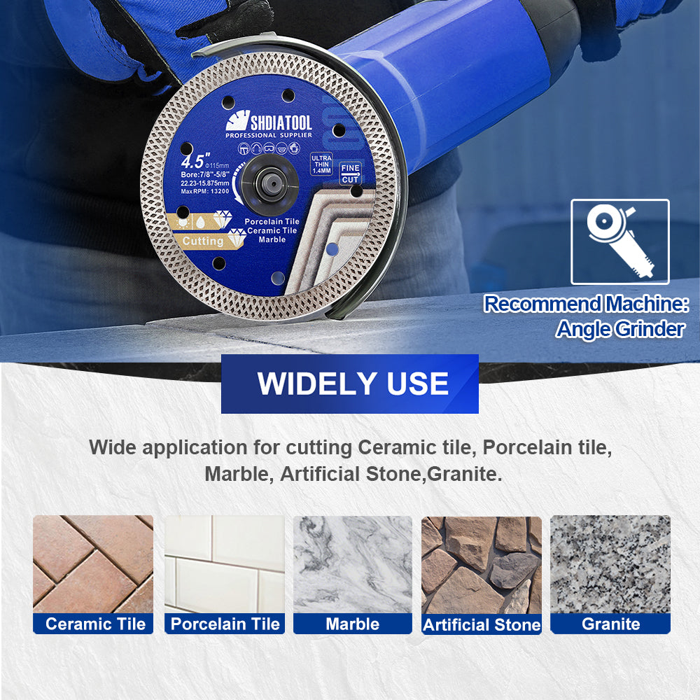 Mesh Saw Blade 10pcs 4.5" Ceramics Tile Marble Cutting Disc SHDIATOOL