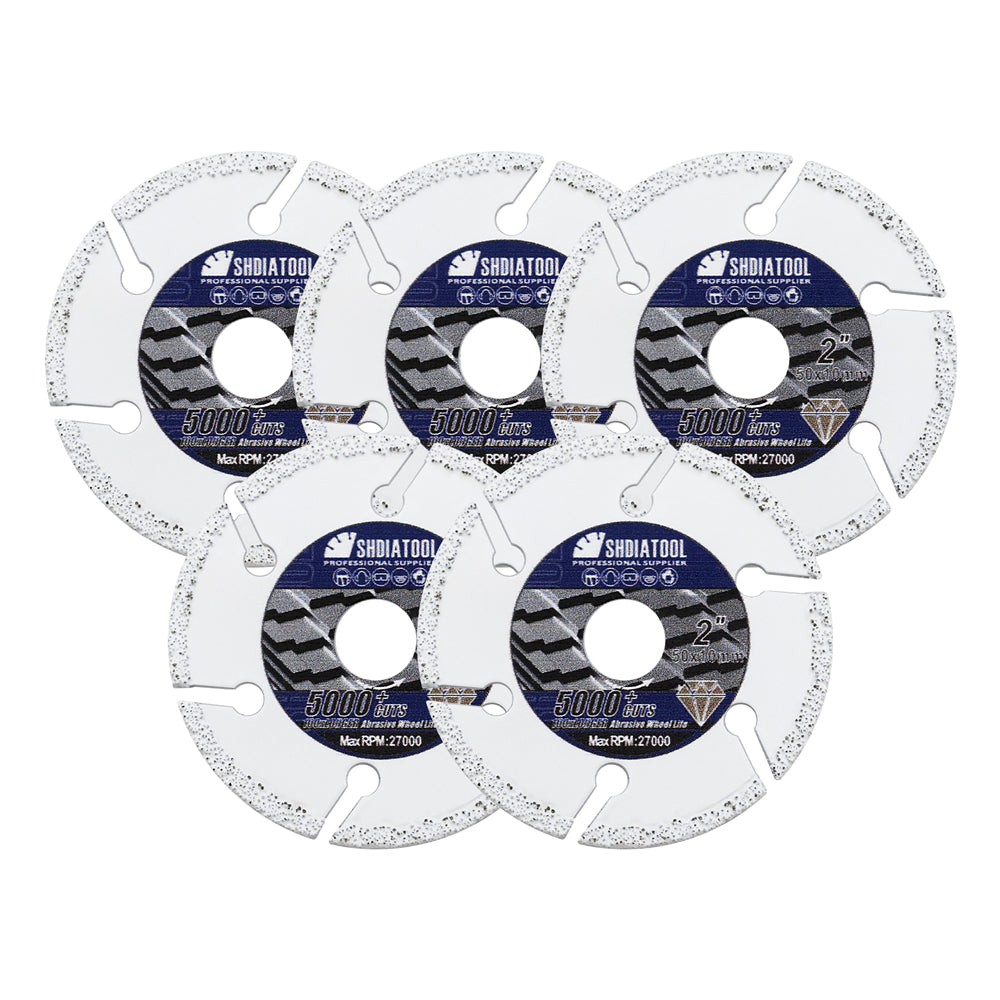 SHDIATOOL 2pcs Metal Cutting Disc 2"  3-3/8'' Saw Blade for Steel Tube Iron Rebar  Saw Blade