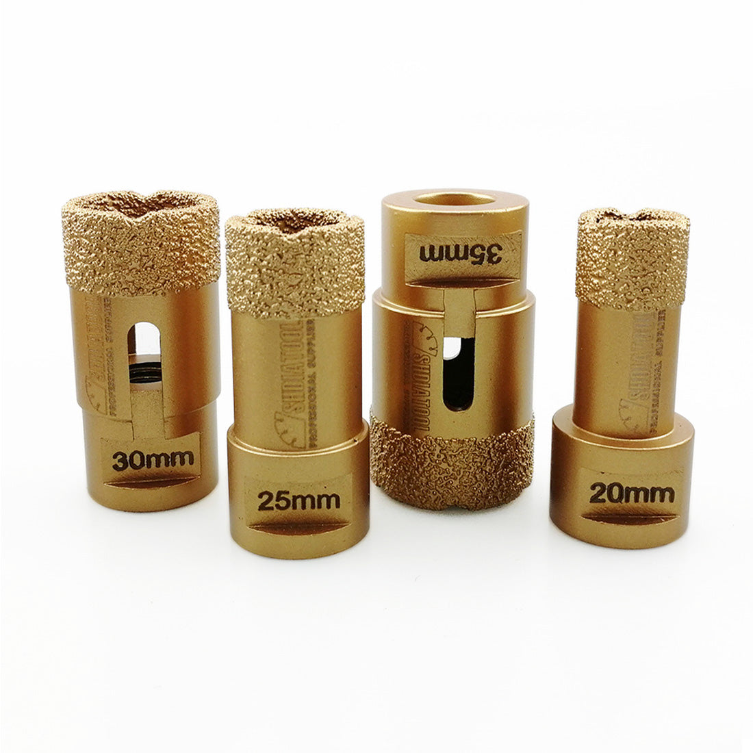 SHDIATOOL 4pcs/set Dry Diamond Drill Bits for Porcelain Granite M14 Thread - SHDIATOOL